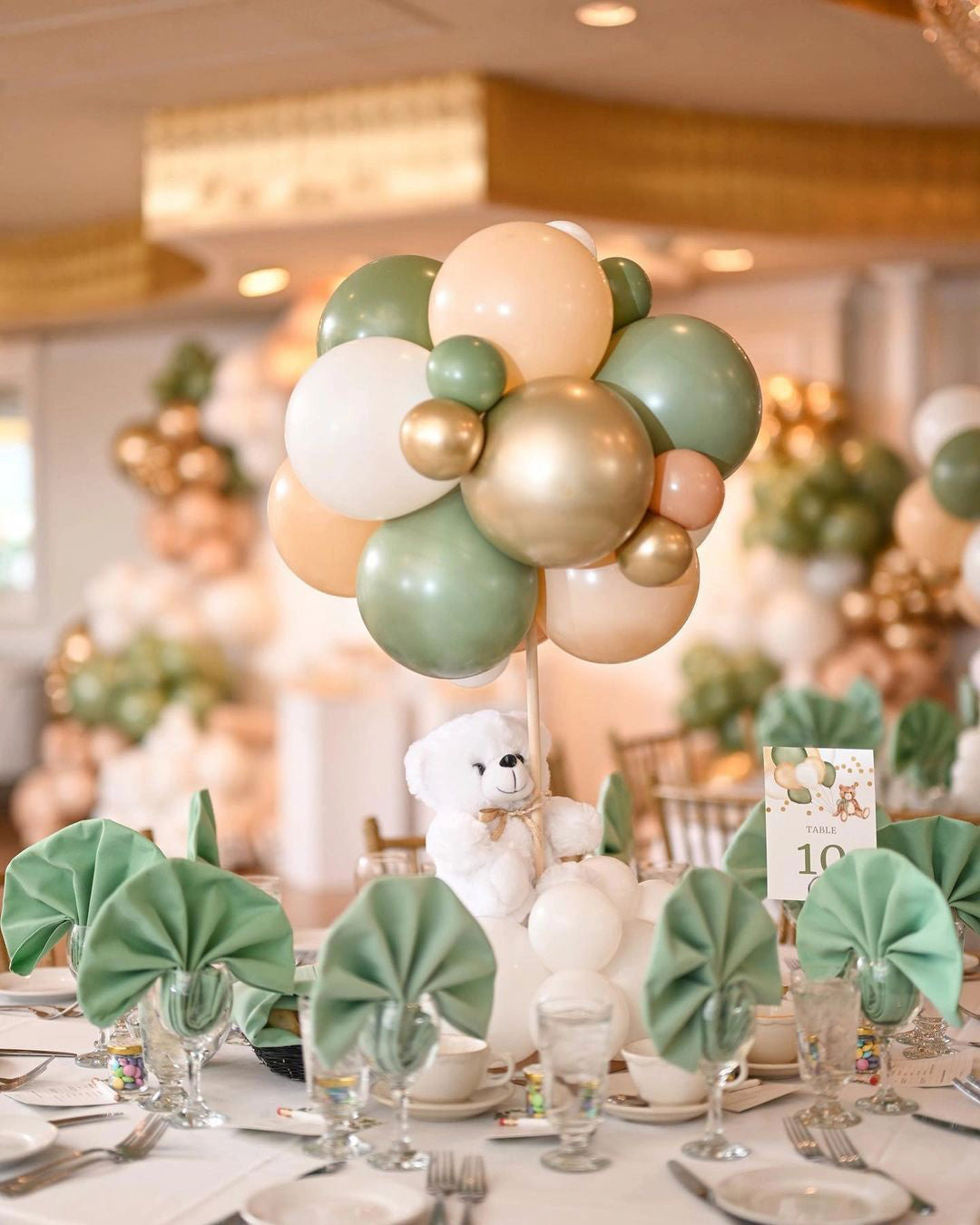 Center piece (小熊熱氣球造型）